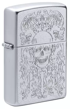 Зажигалка Satin Chrome™ Skull Design ZIPPO 49571
