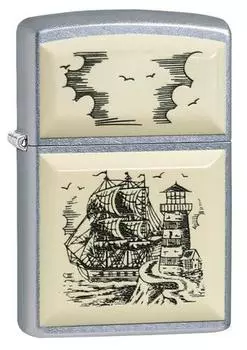 Зажигалка Street Chrome™ Scrimshaw Ship ZIPPO 29397