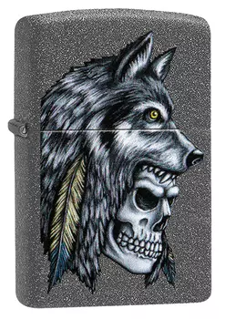 Зажигалка Wolf Skull Feather Design ZIPPO 29863