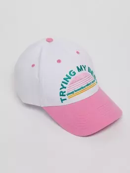 Бейсболка с контрастным козырьком