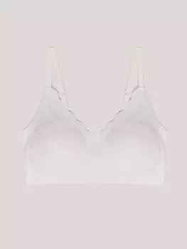 Бесшовный бюстгальтер-бралетт с кружевом