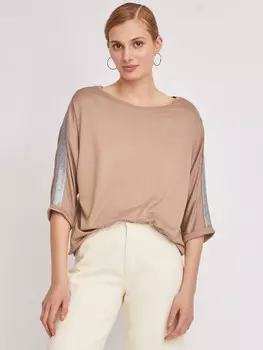 Блузка-лонгслив с кулиской