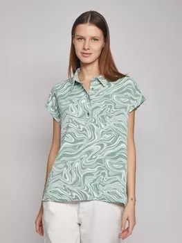 Блузка-рубашка с коротким рукавом