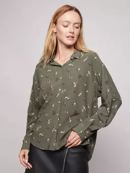 Блузка-рубашка с принтом