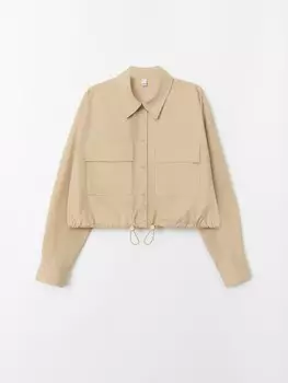 Блузка-рубашка в спортивном стиле на кулиске