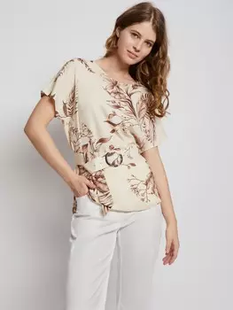 Блузка с тканевым ремнём