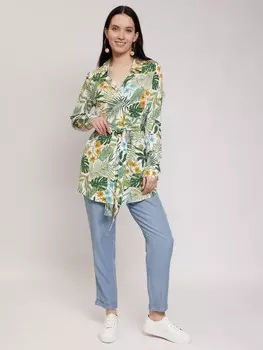 Блузка с тропическим принтом