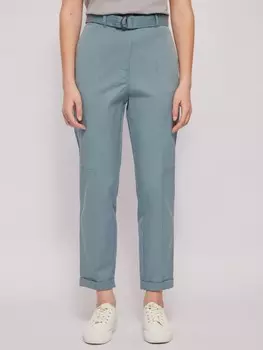 Брюки-чинос с акцентными строчками и поясом