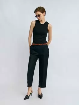 Брюки-чинос со стрелками и ремешком