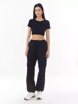 Брюки-джоггеры из хлопка на кулиске с карманами карго