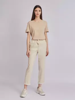 Брюки-джоггеры из хлопка на резинке