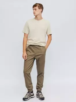 Брюки-джоггеры из хлопка на резинке