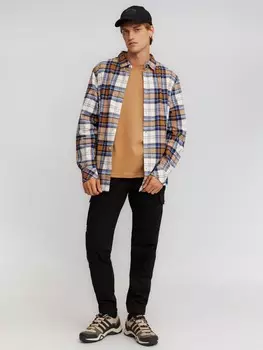 Брюки-джоггеры из хлопка на резинке с карманами карго