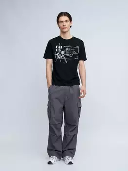 Брюки-джоггеры из хлопка с карманами карго