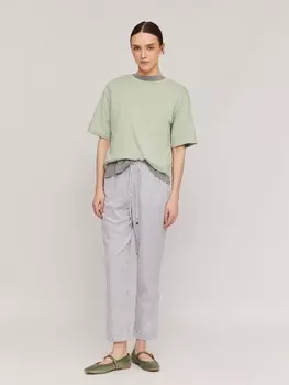 Брюки-джоггеры в полоску на резинке