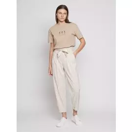 Брюки фасона Carrot с поясом