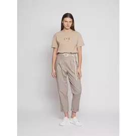 Брюки фасона Carrot с поясом