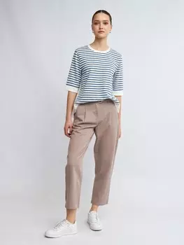 Брюки фасона Carrot с поясом