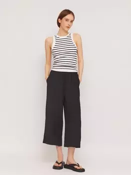 Брюки-кюлоты на резинке