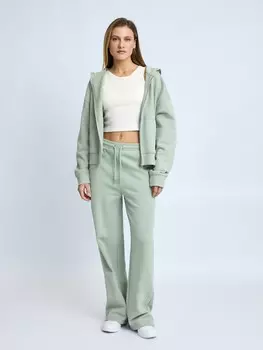 Брюки прямого фасона из хлопка на резинке