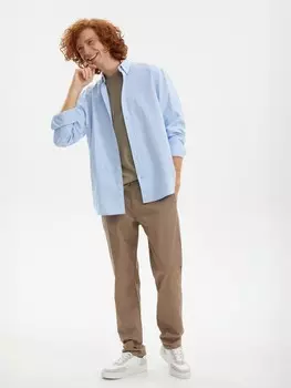 Брюки прямого силуэта из хлопка