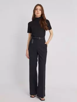 Брюки прямого силуэта с узором в клетку