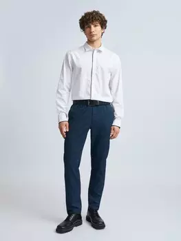 Брюки с узором в клетку на резинке