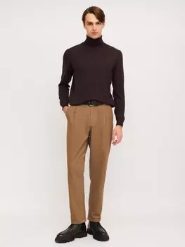 Брюки силуэта Carrot из хлопка