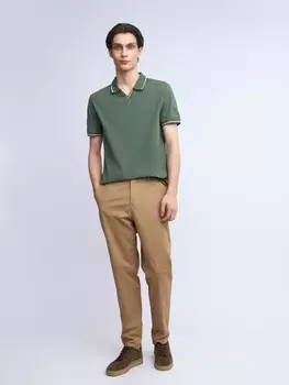 Брюки силуэта Carrot из хлопка