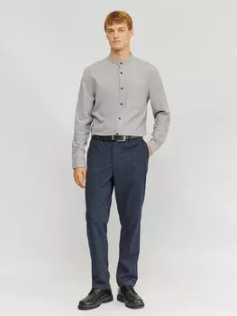 Брюки силуэта Tapered в клетку на резинке