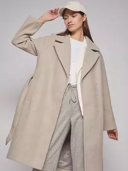 Длинное пальто с поясом