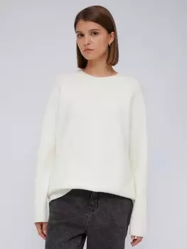 Длинный вязаный джемпер с шерстью