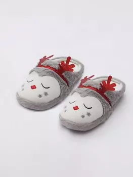 Домашние новогодние тапочки из экомеха