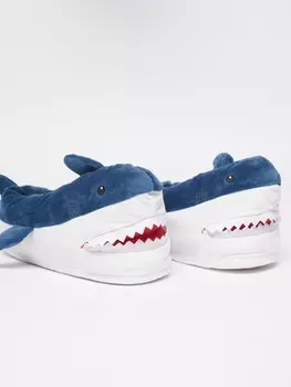 Домашние плюшевые тапочки-акулы