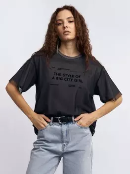 Двойная футболка из хлопка и сетки