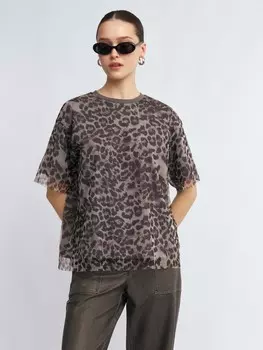 Двойная футболка из хлопка и сетки