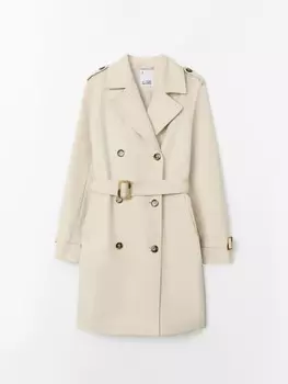 Двубортный тренчкот с поясом
