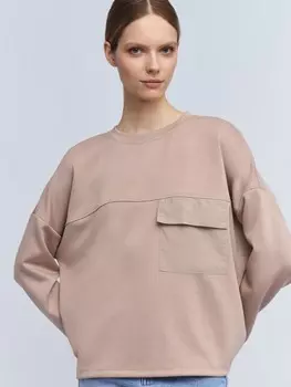 Джемпер на кулиске с карманом