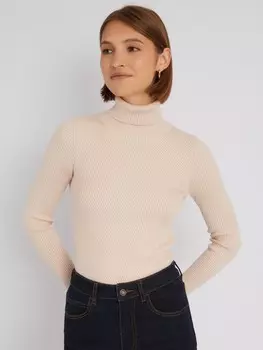 Джемпер-водолазка из вязаного трикотажа с длинным рукавом