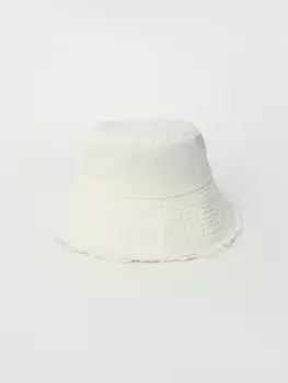 Джинсовая панама из хлопка с бахромой