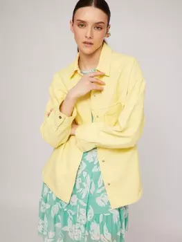 Джинсовая верхняя рубашка оверсайз из хлопка