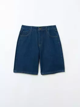 Джинсовые удлинённые шорты-бермуды