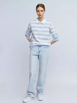 Джинсы прямого силуэта с высокой посадкой