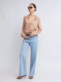 Джинсы прямого силуэта с высокой посадкой