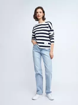 Джинсы прямого силуэта с высокой посадкой