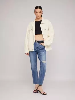 Джинсы силуэта Boyfriend рваные