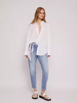 Джинсы силуэта Boyfriend с поясом