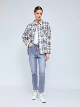 Джинсы силуэта Mom Slim с высокой посадкой