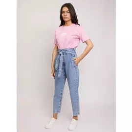 Джинсы силуэта Paper bag