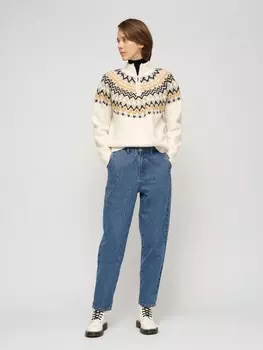 Джинсы силуэта Slouchy из хлопка на резинке